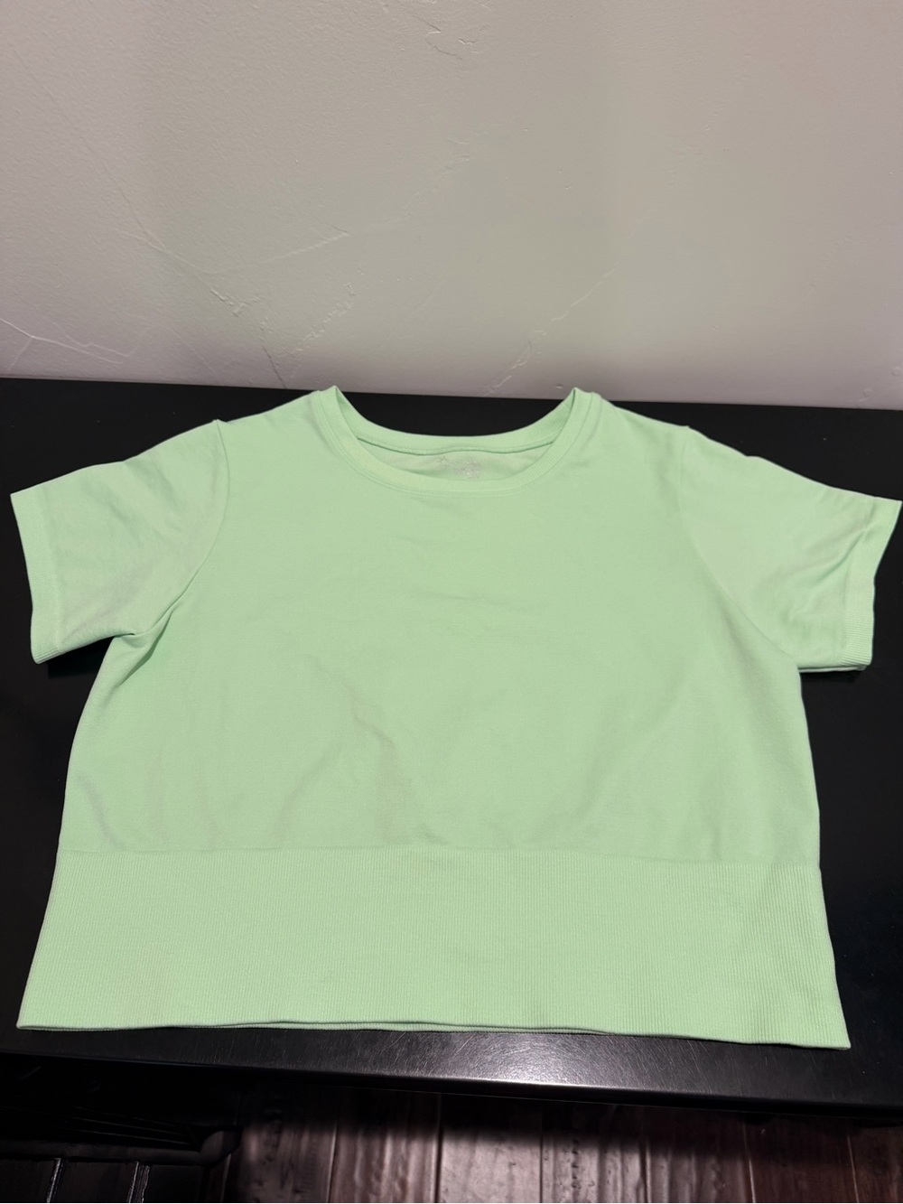 aerie Light Mint Cropped Crewneck Tee